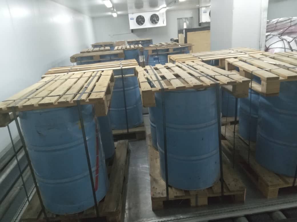 Stored mineral cargo prepared for business meetings
